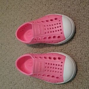 Native Pink and White toddler sandals